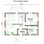 проект дома ФЕНИКС план первого этажа