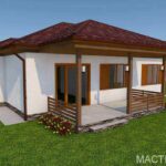 проект дома ЧОРНОБРИВЕЦЬ вид со двора