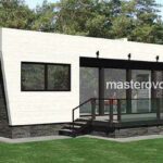 проект дома Верона задний двор с террасой