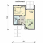 44 кв.м. проект ЛЮБИМЕЦ план дома