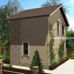 80 кв.м. проект двухэтажный дом СЕМЕЙНЫЙ вид сбоку