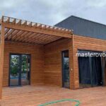 Каркасный дом с беседкой