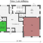 проект Отель на 12 номеров план первого этажа