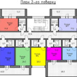проект Отель на 12 номеров план второго этажа