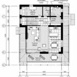 289 кв.м. проект каркасный дом с террасой план первого этажа