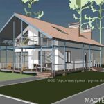 проект каркасный дом с террасой