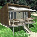 30 кв.м. проект домик для базы отдыха МОДЕРН II