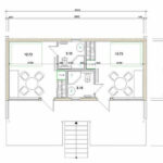 проект домик для базы отдыха МОДЕРН II план домика