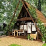 31 кв.м. проект домик для турбазы ТРЕУГОЛЬНЫЙ