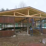 возведение стен беседки