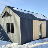 Каркасний будинок, збудований під чистове оздоблення, площею 39 м2